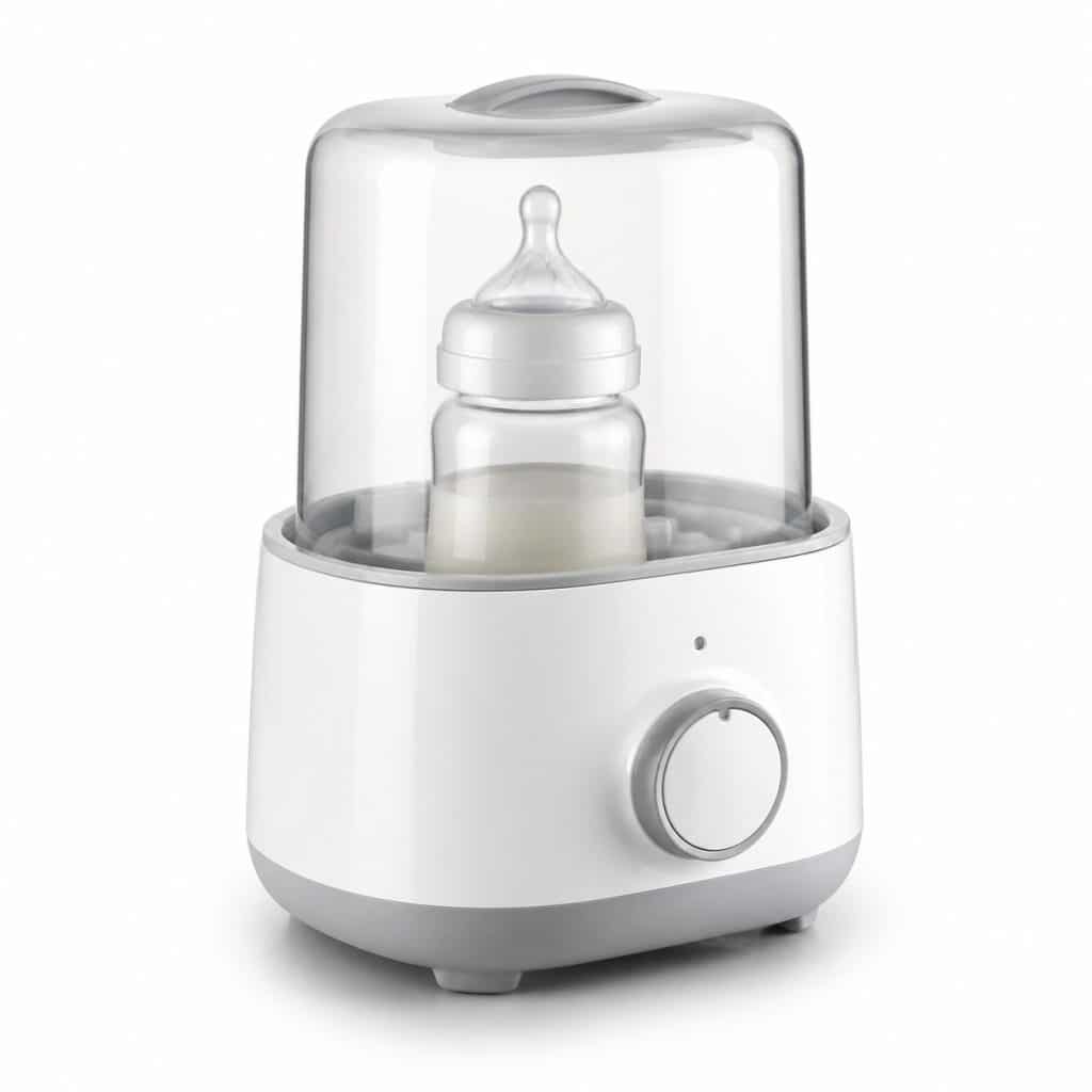 Chauffe-biberon électrique à vapeur présenté seul