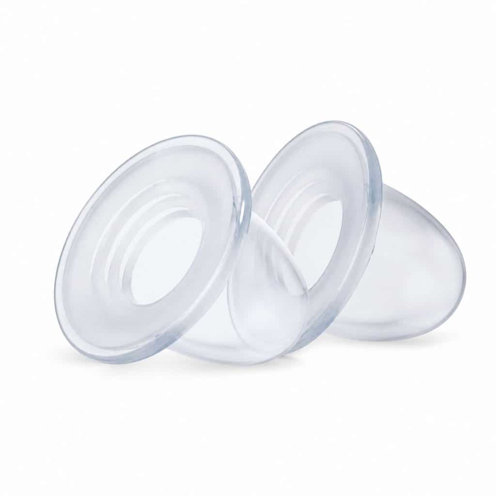 Coussinets de confort en silicone souple pour téterelles présenté seul