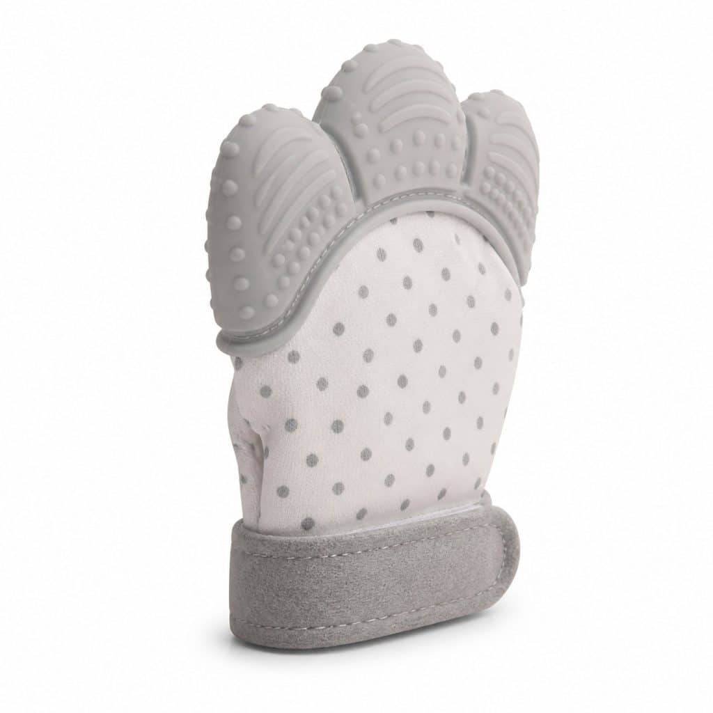 Gant de dentition texturé lavable présenté seul