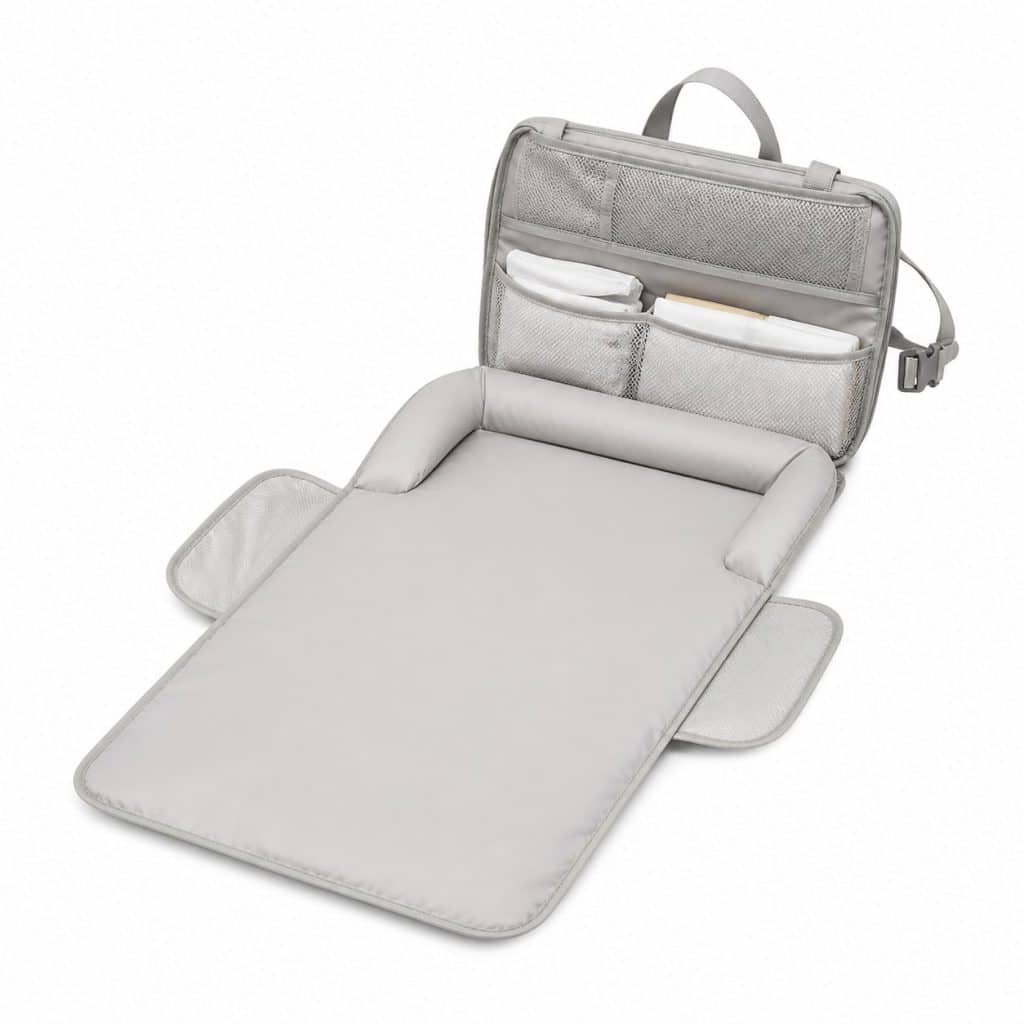 Matelas à langer portable pliable présenté seul