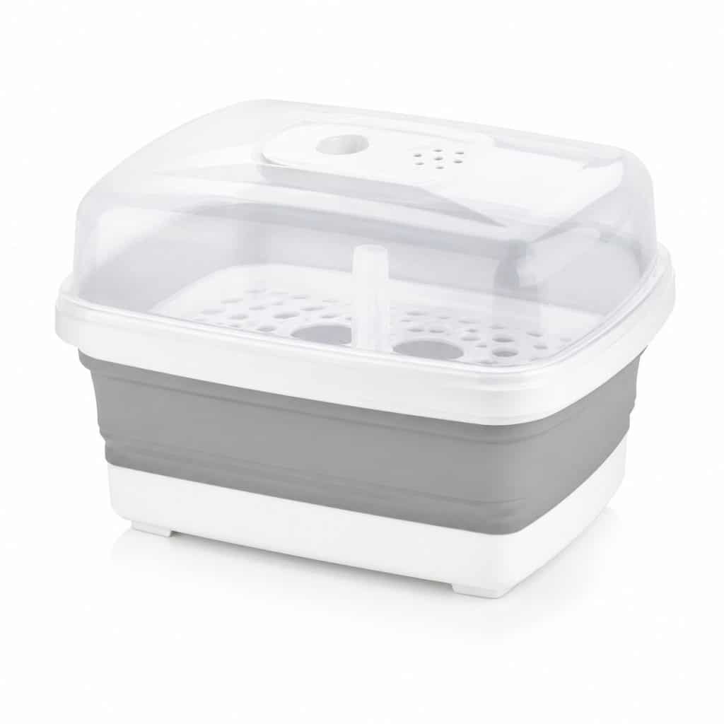 Stérilisateur micro-ondes pliable présenté seul